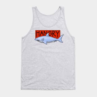 Hangry Shark Blue Tank Top